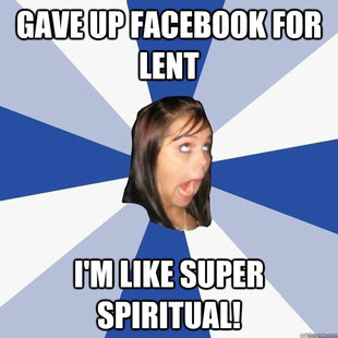 Facebook lent meme